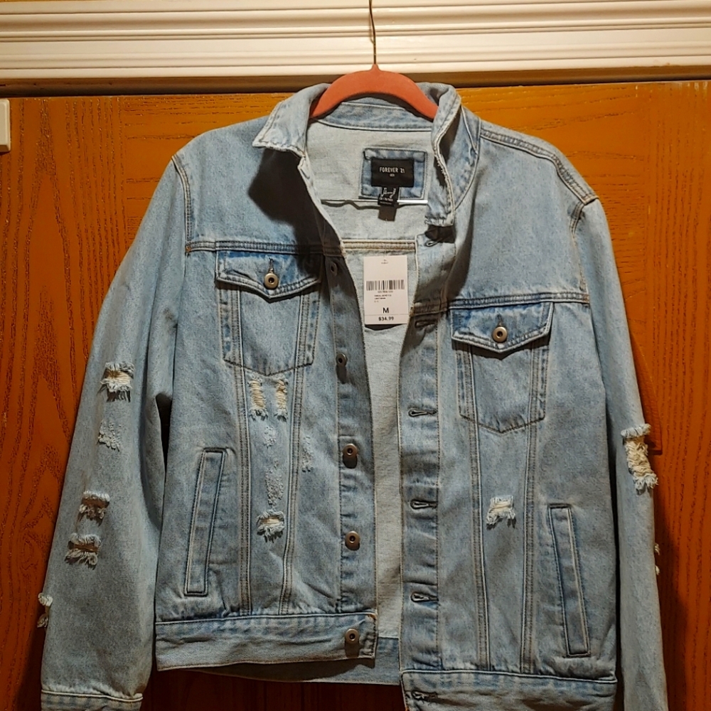 Men's Ripped Jean Jacket